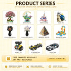 MJI 13059 Semi-Mechanical Whale Building Blocks, 1388PCS Sea Life MOC Model with Stand & Light, Movable Joint DIY Assembly Brick