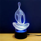 3D Colorful Yoga Model Lamp